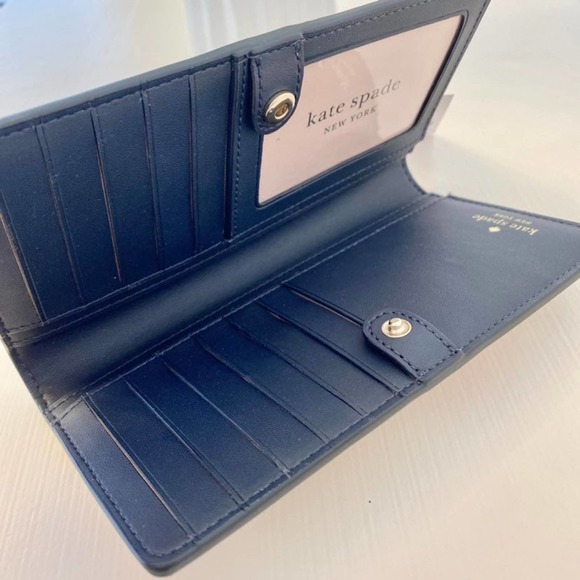 Kate Spade staci large slim bifold wallet dancing cherrie new - Picture 5 of 5
